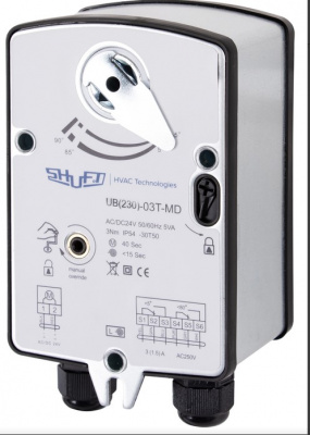 Shuft UB(230)-05T-MD Электропривод с возвратной пружиной для противопожарных клапанов Shuft UB(230)-05T-MD Электропривод с возвратной пружиной для противопожарных клапанов