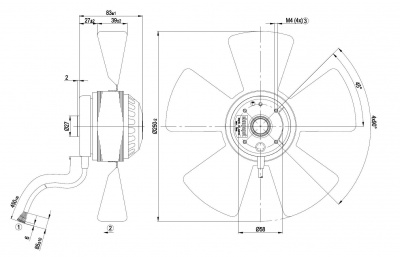 Вентилятор осевой ebmpapst A2D250AA0201 Вентилятор осевой ebmpapst A2D250AA0201