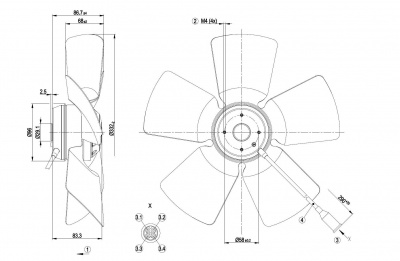 Вентилятор осевой ebmpapst A6E330AA0210 Вентилятор осевой ebmpapst A6E330AA0210