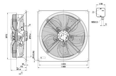 Вентилятор осевой ebmpapst W4D710GE0107 Вентилятор осевой ebmpapst W4D710GE0107