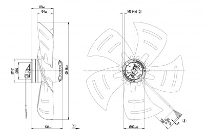 Вентилятор осевой ebmpapst A4E420AK0209 Вентилятор осевой ebmpapst A4E420AK0209