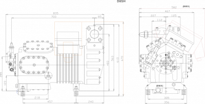 Компрессор «Copeland» D8SH-3700-AWM/D Компрессор «Copeland» D8SH-3700-AWM/D