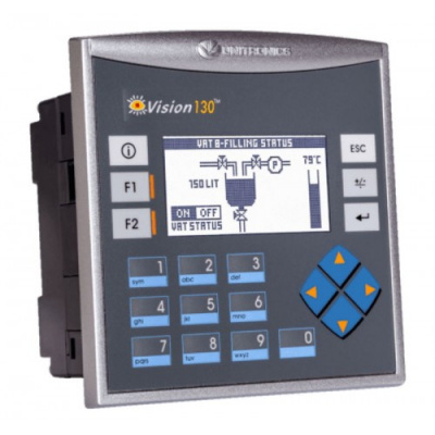 V130-J-TR20 Контроллер Vision экран 2.4 дюйма , вх./вых: 10 DI, 2 AI/DI, 6 RO, 2PTO HighSpeed, Плоская панель Unitronics V130-J-TR20 Контроллер Vision экран 2.4 дюйма , вх./вых: 10 DI, 2 AI/DI, 6 RO, 2PTO HighSpeed, Плоская панель Unitronics
