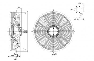 Вентилятор осевой ebmpapst S8D500AJ0901
