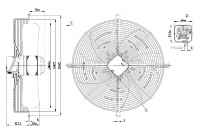 Вентилятор осевой ebmpapst S6E450AP0206 Вентилятор осевой ebmpapst S6E450AP0206