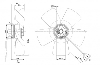 Вентилятор осевой ebmpapst A4E315AC0818 Вентилятор осевой ebmpapst A4E315AC0818