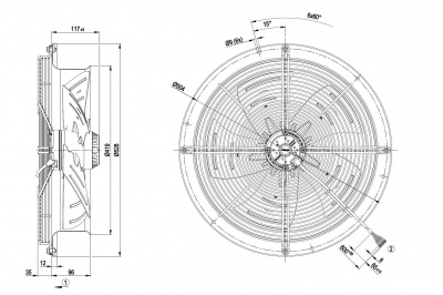 Вентилятор осевой ebmpapst W4D400CP1230 Вентилятор осевой ebmpapst W4D400CP1230